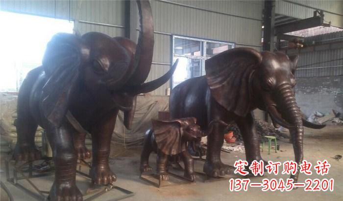 达州高品质大象铜雕塑