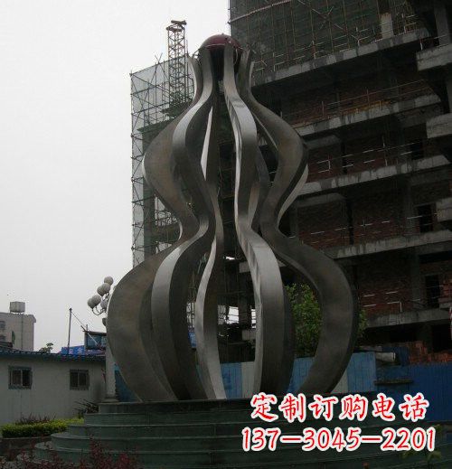达州优雅大气的不锈钢葫芦雕塑