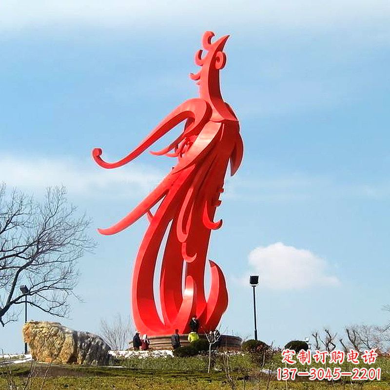 达州凤凰不锈钢雕塑,增添景区魅力