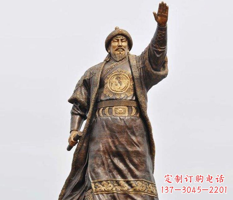 达州大型成吉思汗铜雕