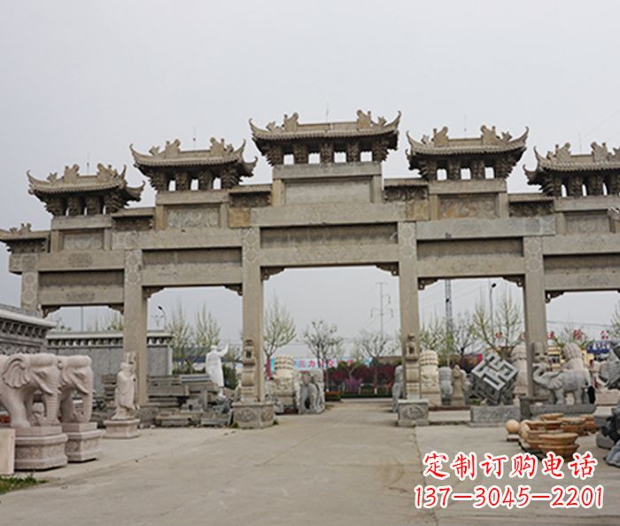 达州精美牌坊石雕定制