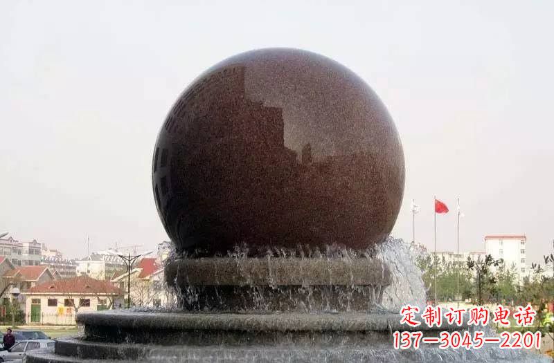 达州大型风水球喷泉石雕