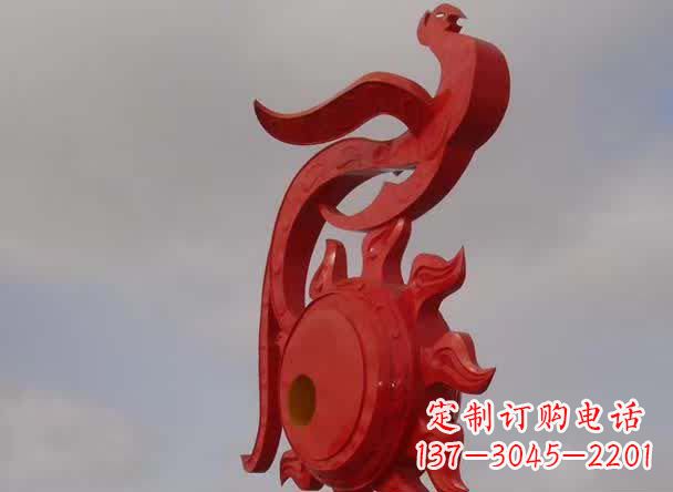 达州大型古代凤凰不锈钢雕塑