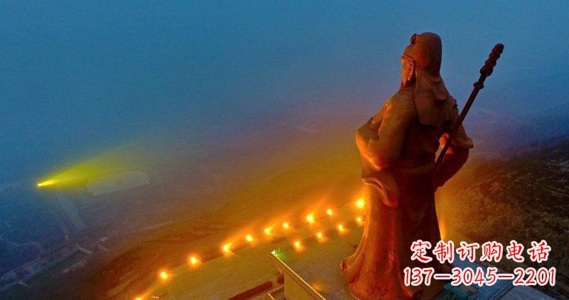 达州精美关公雕塑 林景观玻璃钢雕塑