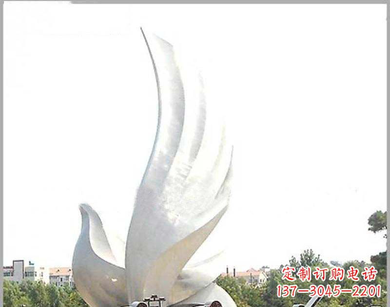 达州大型广场不锈钢和平鸽雕塑