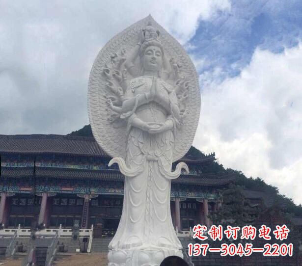 达州大型汉白玉观音雕像