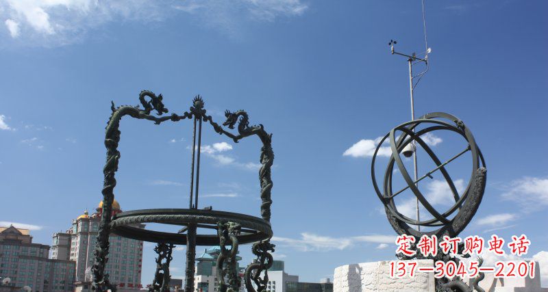 达州中领雕塑浑天仪雕塑 铜雕景观构筑