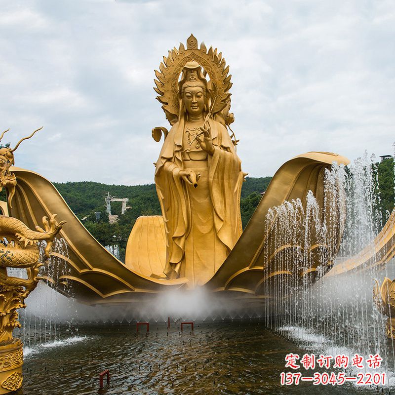 达州大型观音铜雕景观雕塑