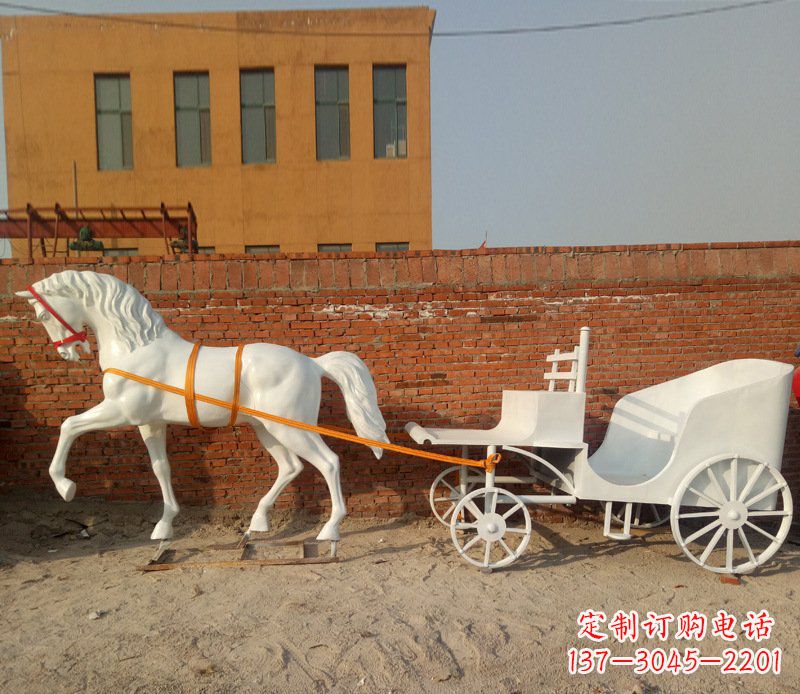 达州大型欧式马车动物铜雕塑