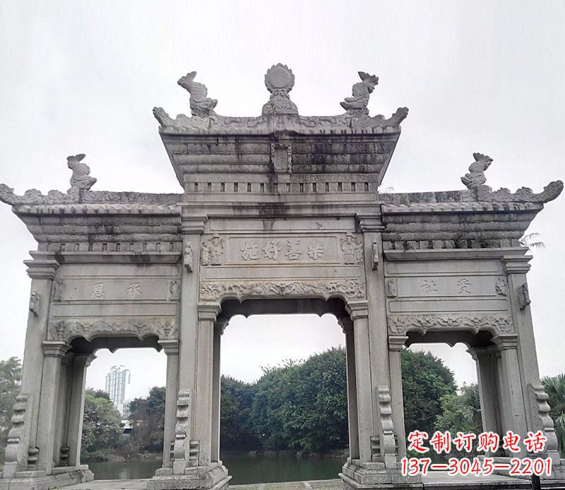 达州特色大型牌坊石雕