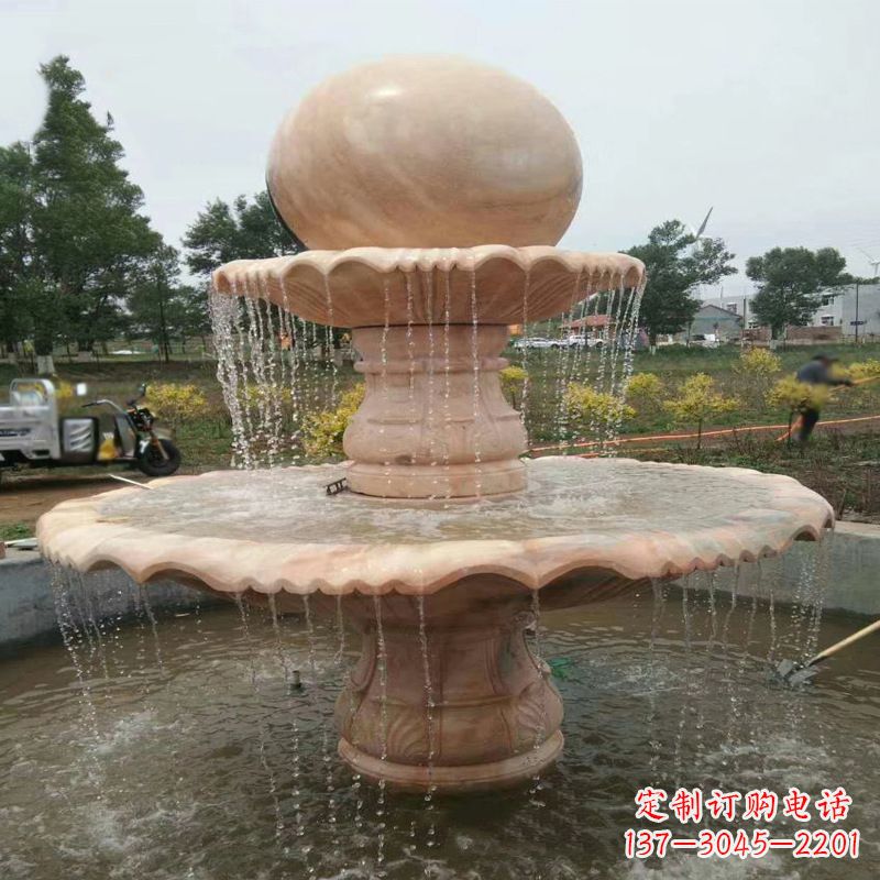 达州精美石材风水球雕塑