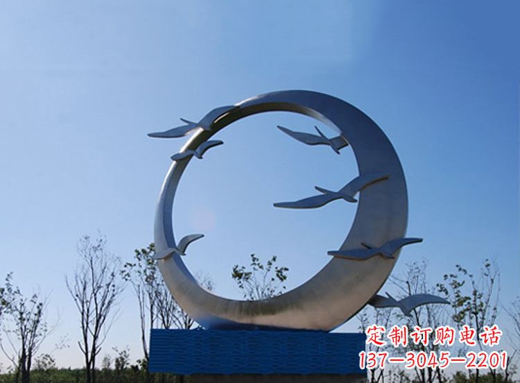 达州大雁不锈钢景观雕塑