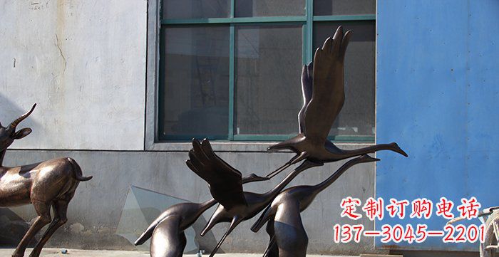 达州大雁飞翔铸铜雕塑