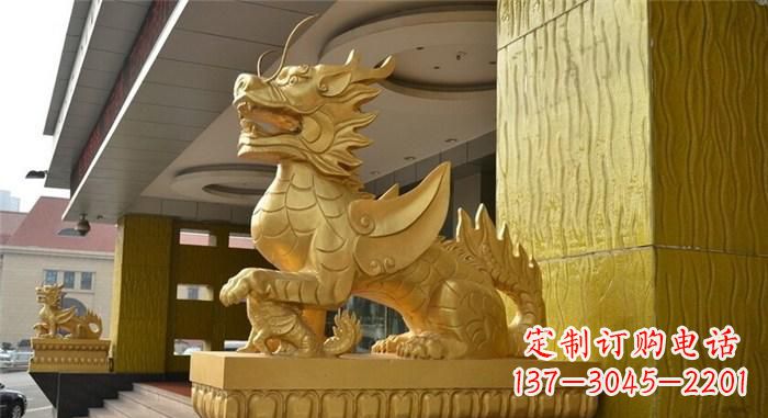 达州精美麒麟铜雕,展现神秘之美