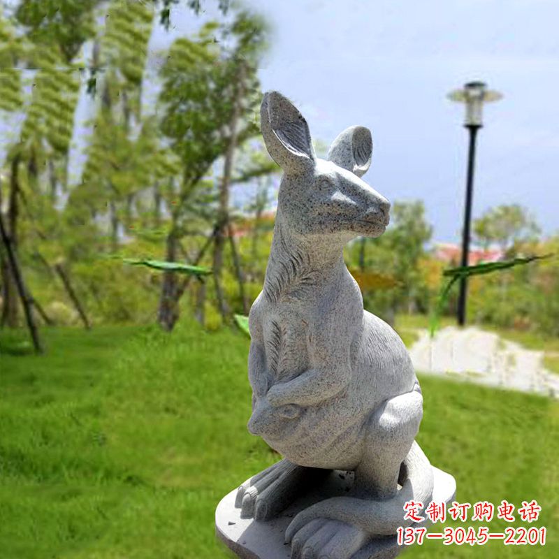 达州袋鼠园林石雕摆件