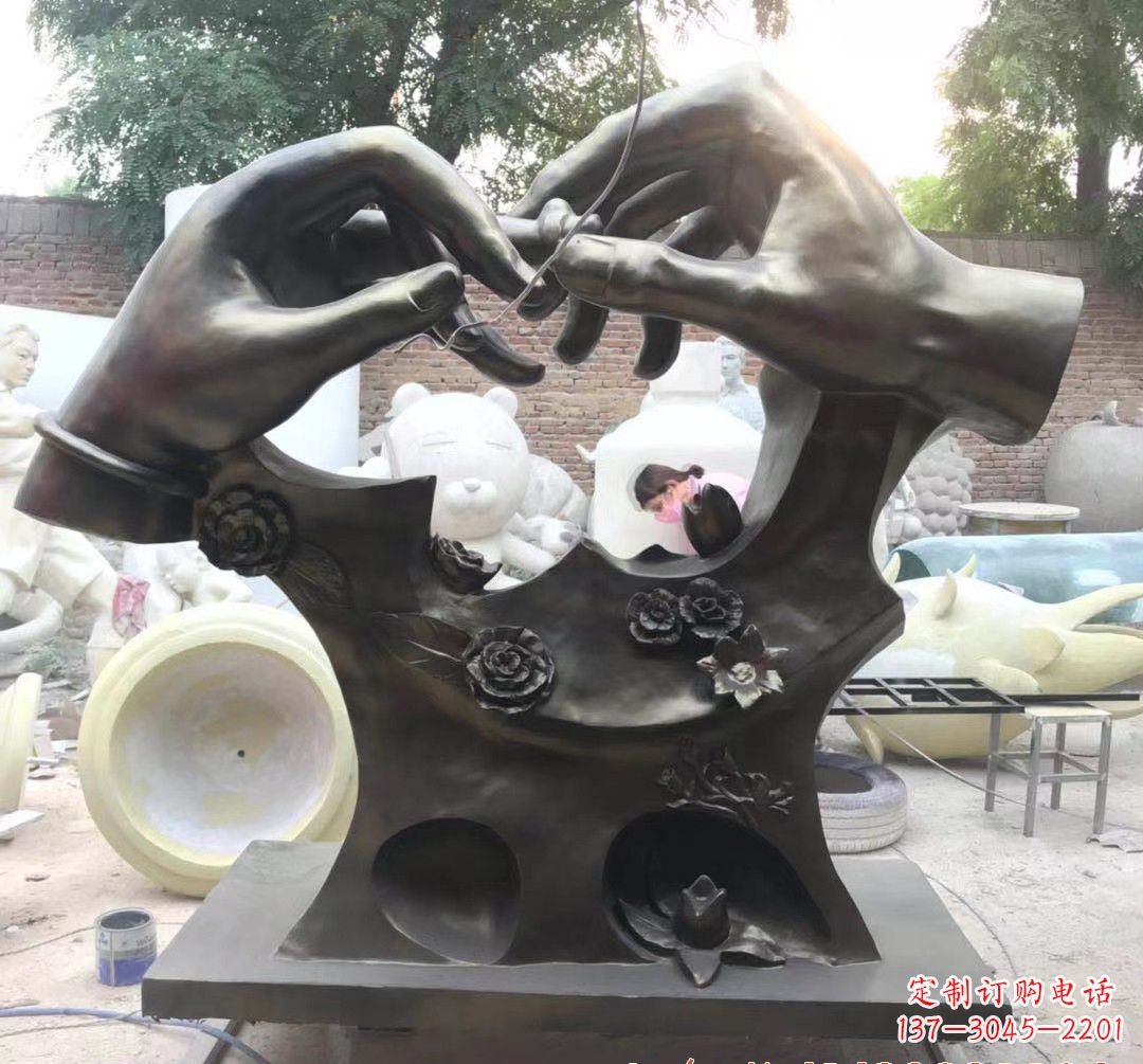达州精美铜戒指雕塑