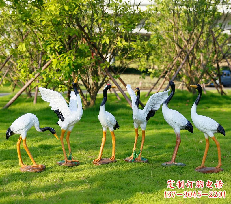 达州丹顶鹤抽象雕塑
