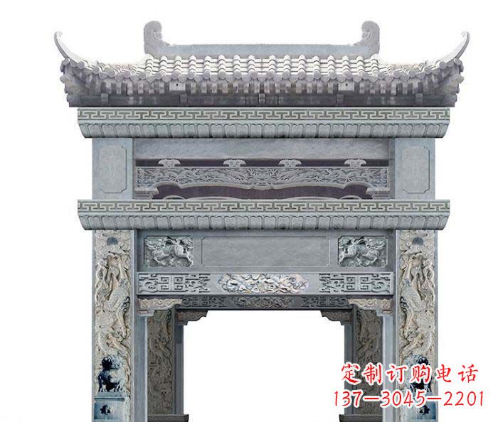 达州精美石雕牌坊雕塑