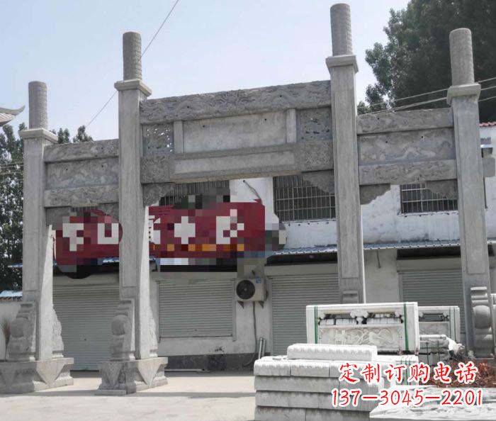 达州领雕塑 | 专业定制道路大理石牌坊雕塑