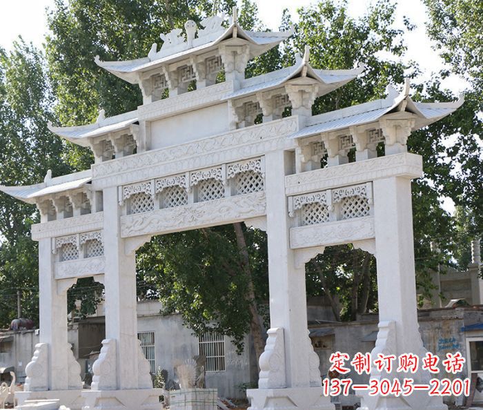 达州道路牌坊石雕定制