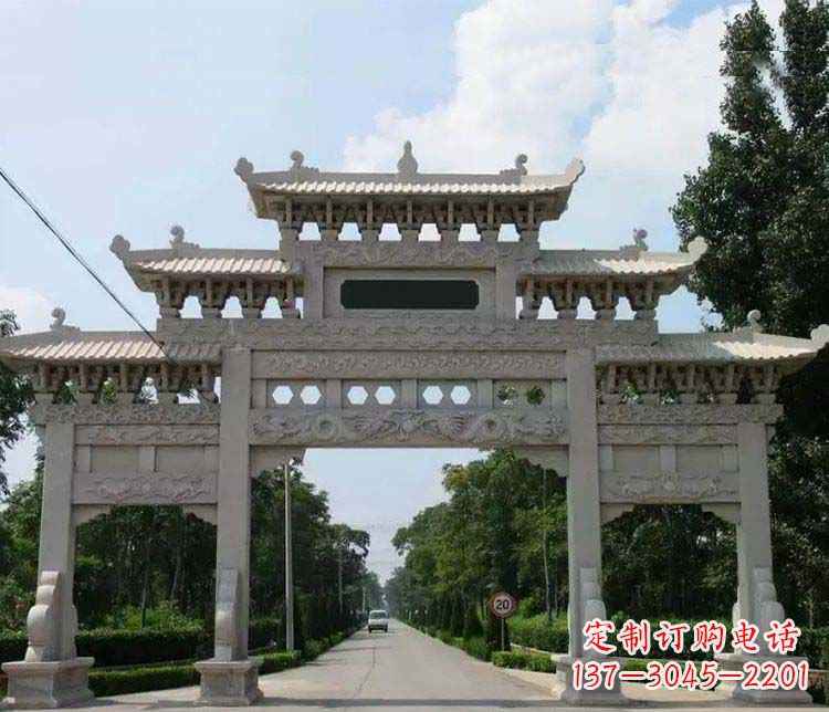 达州定制牌坊雕塑,传承中国传统文化