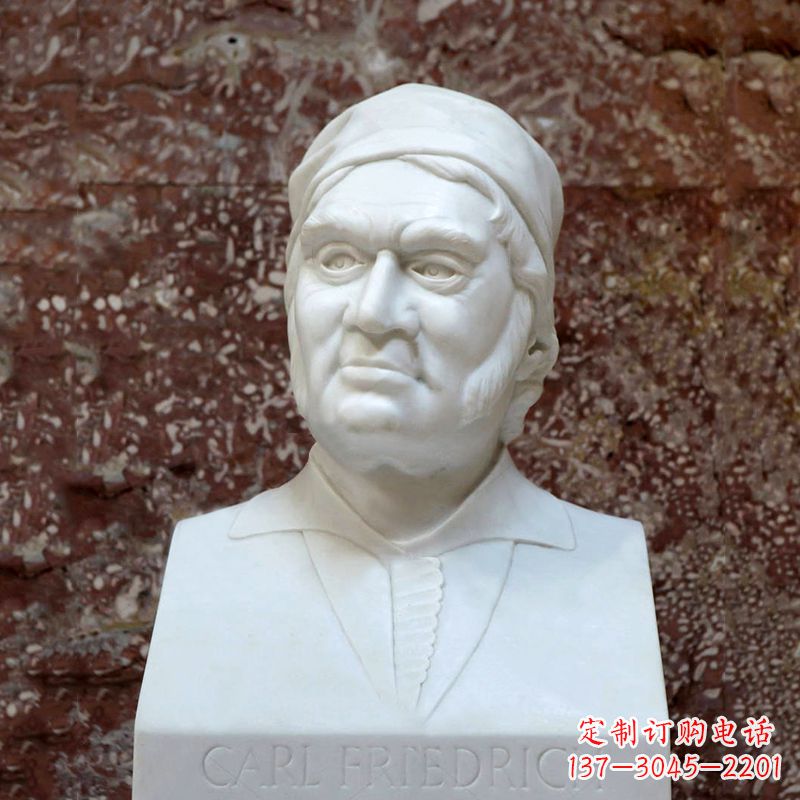 达州德国著名数学家高斯汉白玉石雕塑
