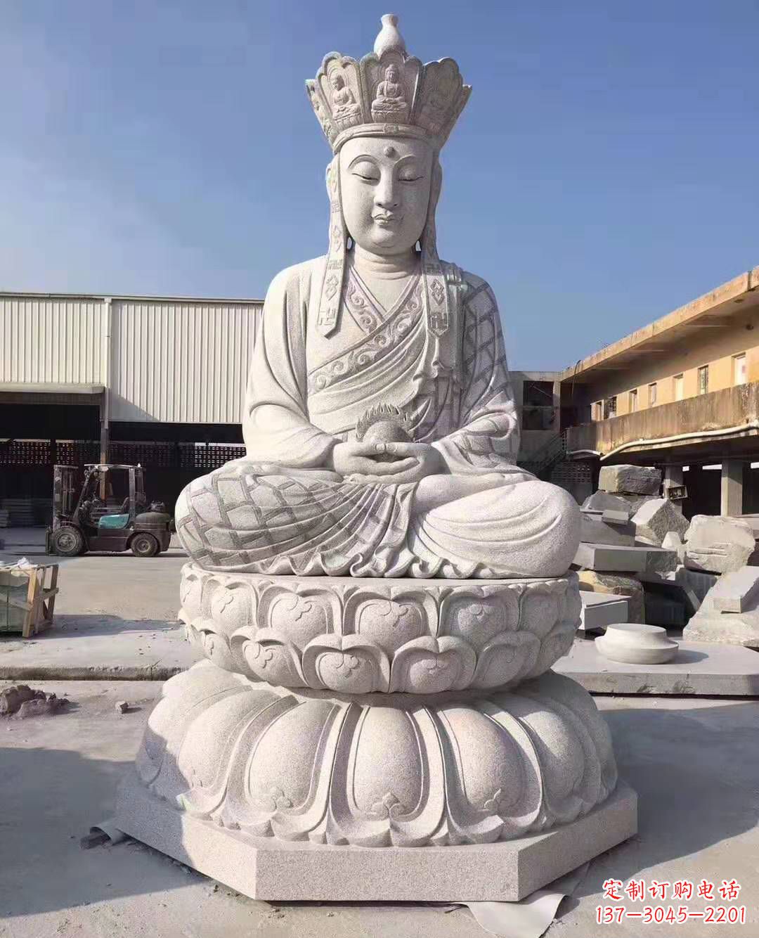 达州精美雕塑——地藏王石雕佛像摆件