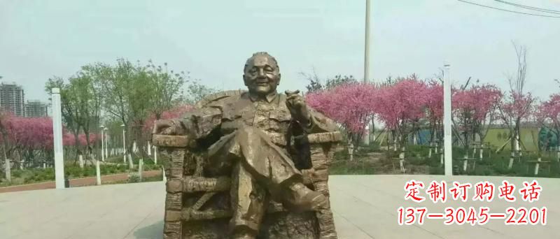 达州邓小平坐式铜雕
