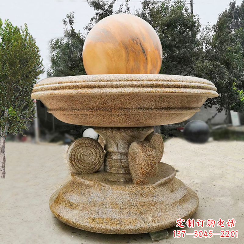 达州中领雕塑最具创意的电动风水球雕塑