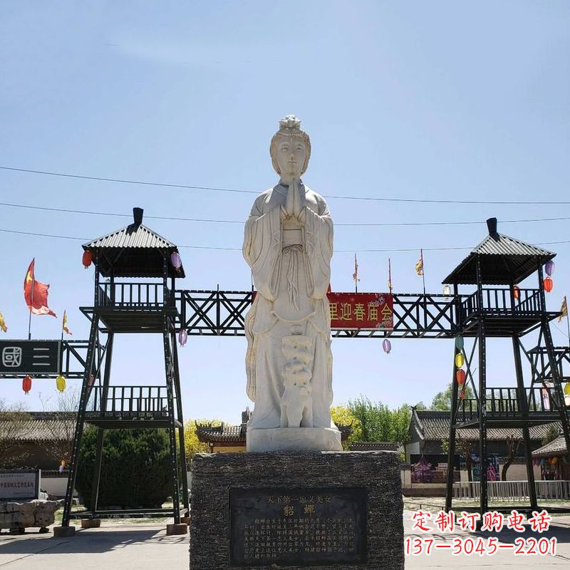 达州精美貂蝉雕塑,抚今追昔神采飞扬