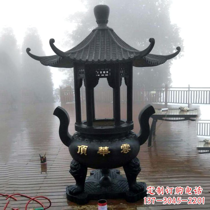 达州精美青铜香炉雕塑