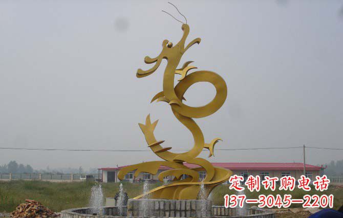 达州不锈钢龙雕塑,激发热血活力