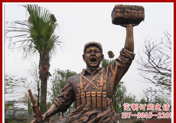 达州董存瑞英雄模范铜雕——艺术之美的匠心细作