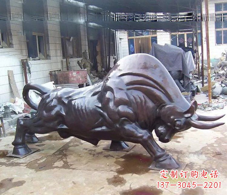 达州动物牛铜雕塑