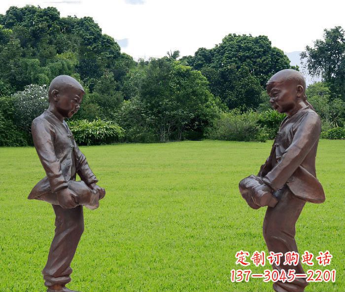 达州中领雕塑精致的儿童铜雕雕塑