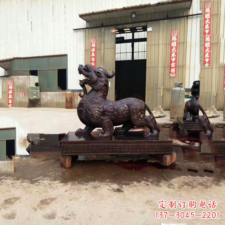 达州独角兽铸铜雕塑