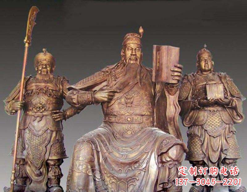 达州读春秋的关公武财神铜雕 (2)