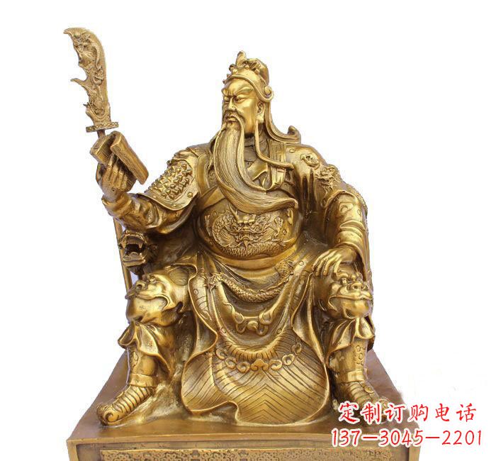 达州精美关公铜雕