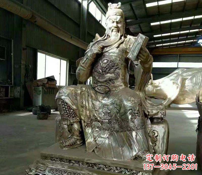 达州读书关公铜雕