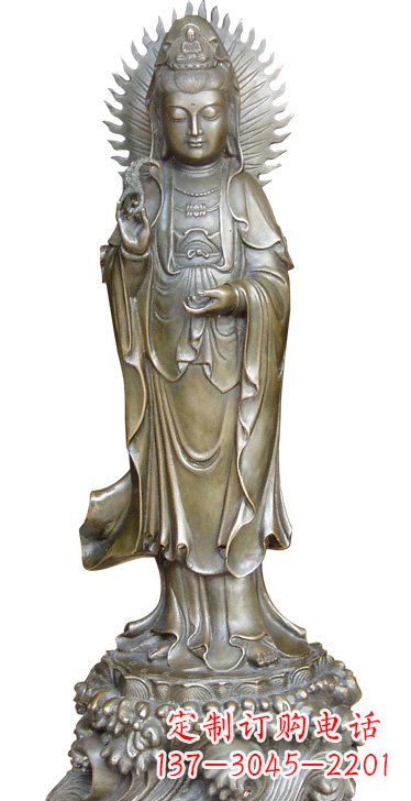 达州渡海观音铜雕塑,定制专属你的福缘