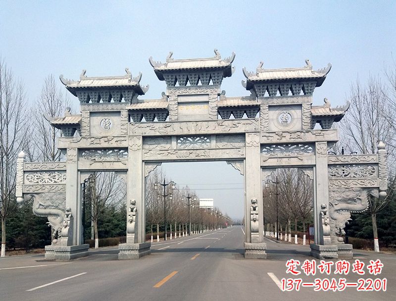 达州中领雕塑装饰性牌坊雕塑