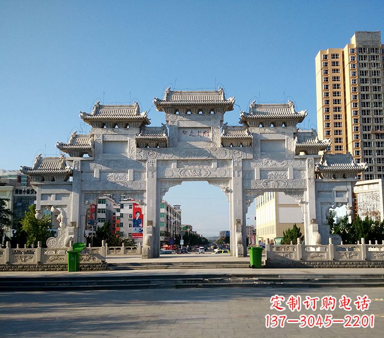 达州精致锻铜牌坊雕塑