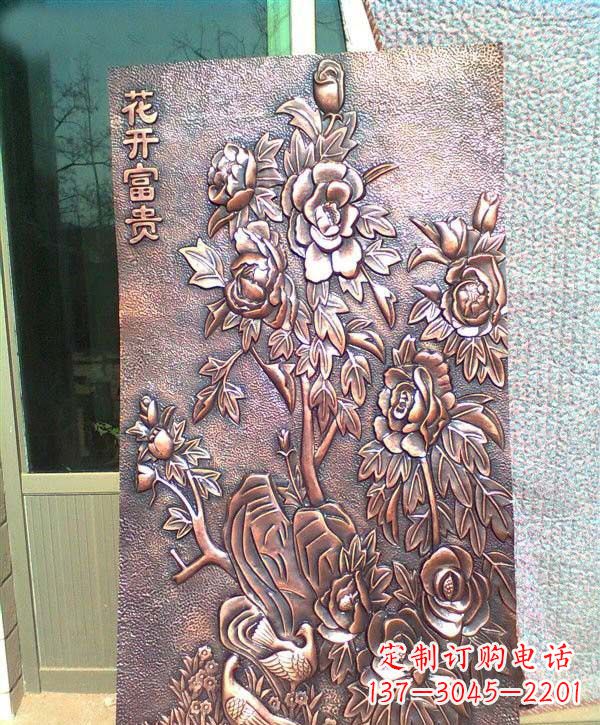 达州锻铜牡丹雕塑