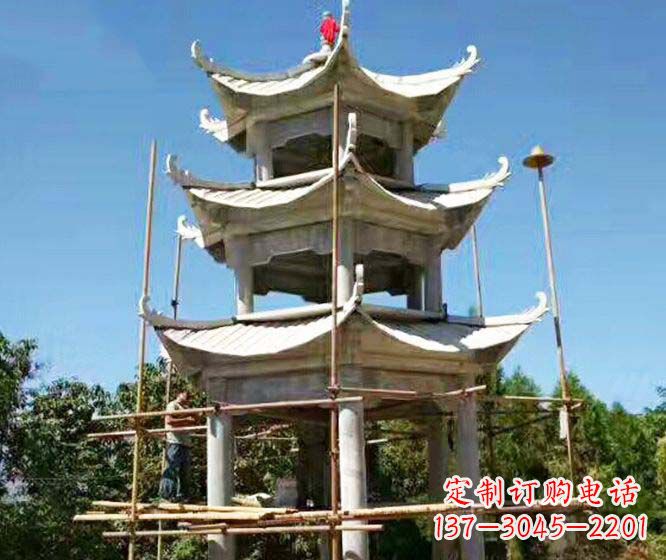 达州精美古典凉亭石雕