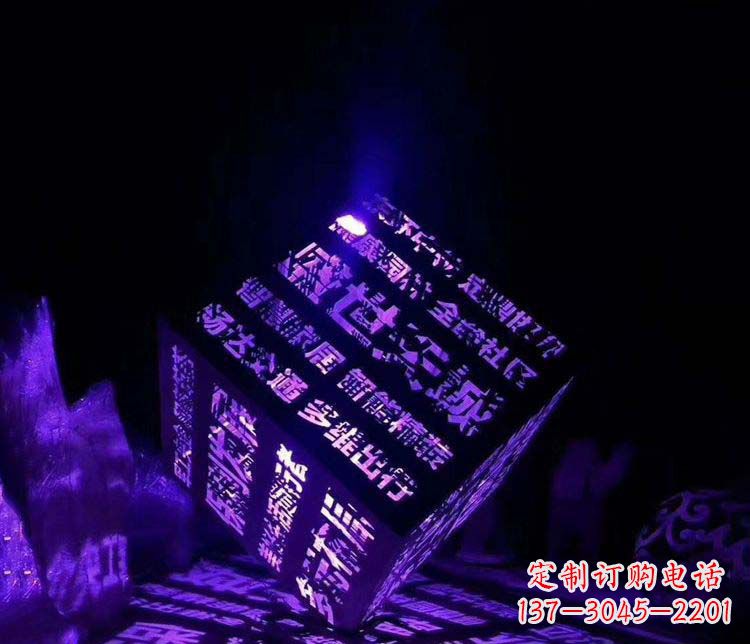 达州发光不锈钢字体艺术雕塑