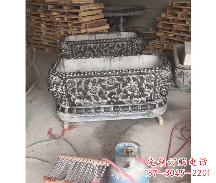达州仿古石水缸雕塑