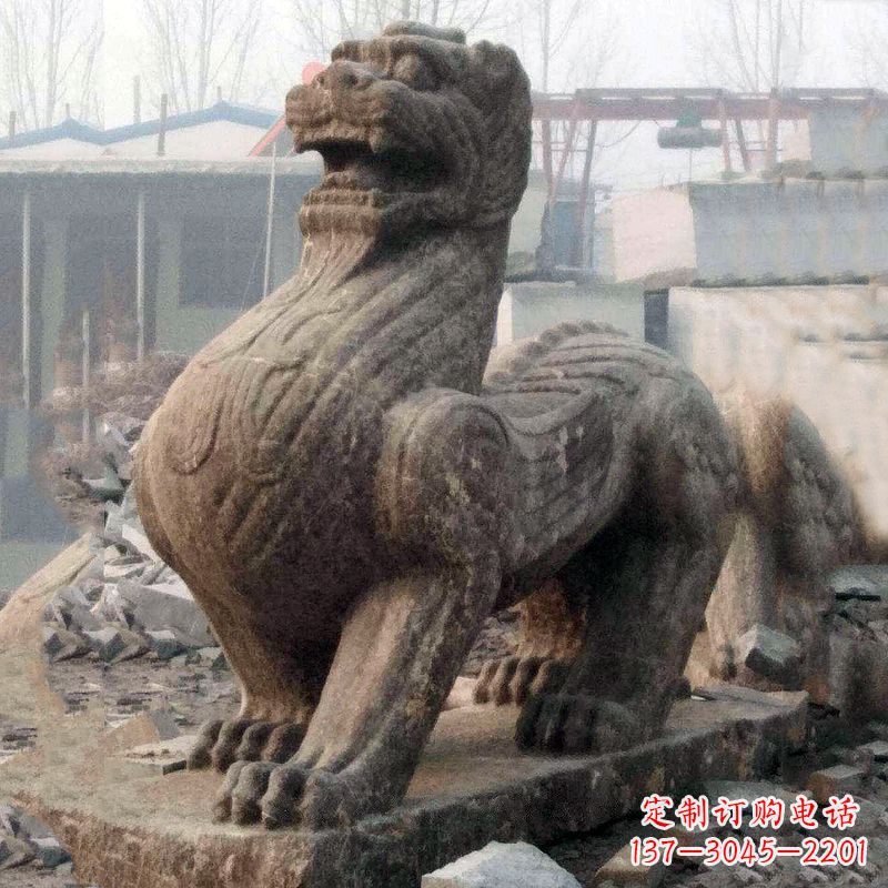 达州中领雕塑狴犴青石雕塑融入古代神话的历史文化风格