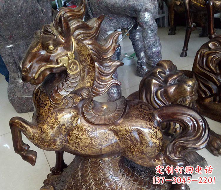 达州仿古马到成功铜雕塑摆件