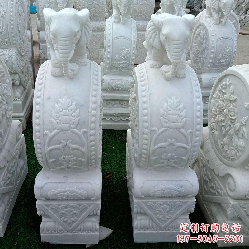达州仿古门墩石雕 抱鼓石仿古雕刻