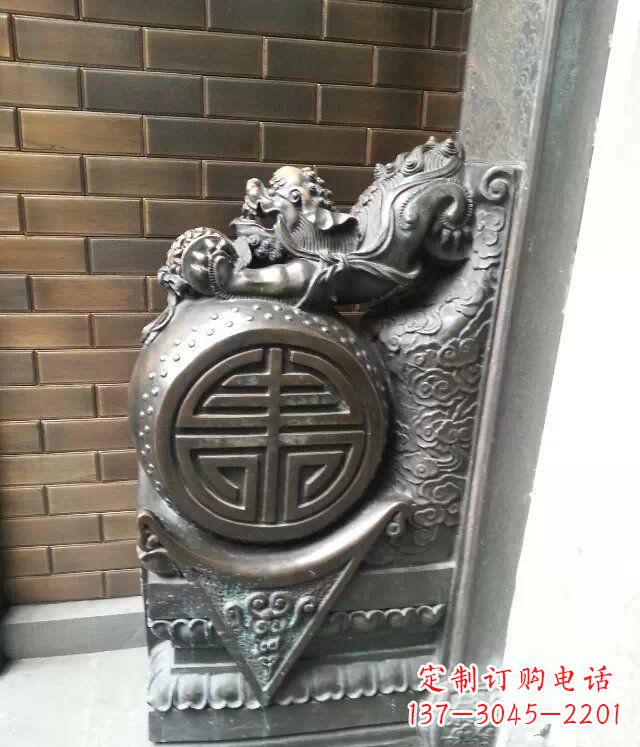 达州仿古门墩铜雕